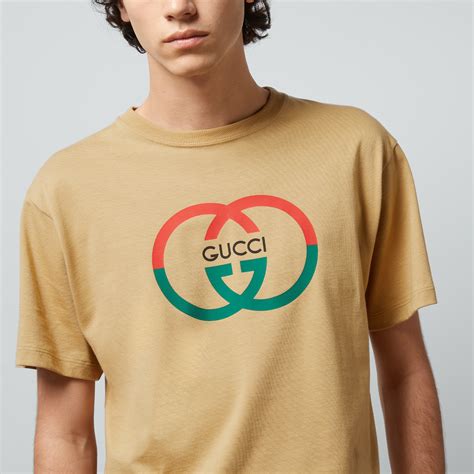 camel gucci tshirts|Cotton jersey printed T.